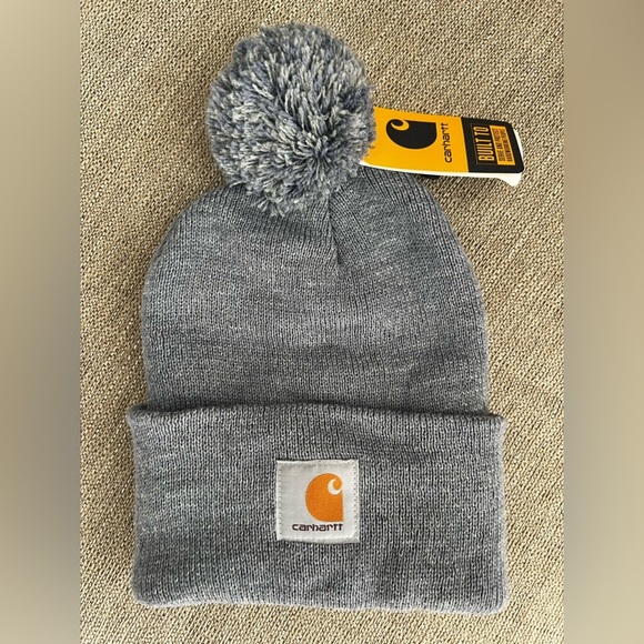 Carhartt Accessories - Carhartt Pompom Beanie, gray/blue